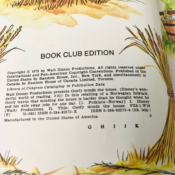 Vintage Disneys Goofy Minds the House Book - Picture 12 of 13